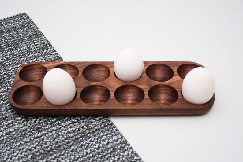Mahogany Wooden Kitchen Egg Holder Tray | Not Sale FB | Waseeh Pakistan