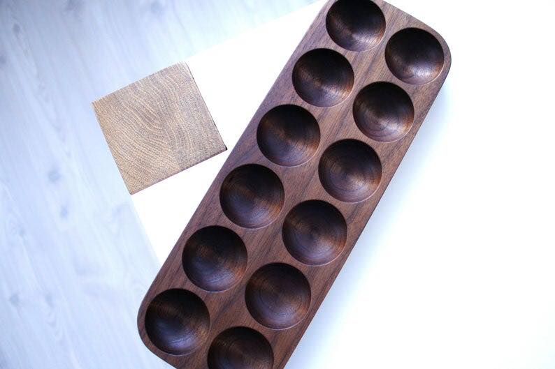 Mahogany Wooden Kitchen Egg Holder Tray | Not Sale FB | Waseeh Pakistan