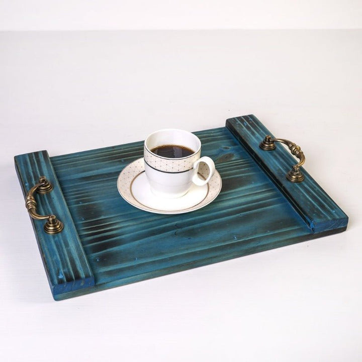 Majestic Solid Wood Kitchen Guest Snack Tea Serving Tray | kitchen item | Waseeh Pakistan
