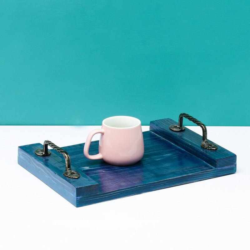 Majestic Solid Wood Kitchen Guest Snack Tea Serving Tray | kitchen item | Waseeh Pakistan