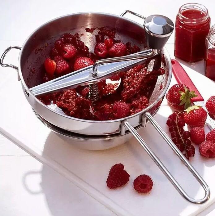 Manual Stainless Steel Fruit Jam Vegetable Potato Milling Grinder with 3 Discs Ideal for fruit vegetable sauces purees baby food | kitchen item | Waseeh Pakistan