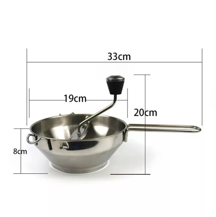 Manual Stainless Steel Fruit Jam Vegetable Potato Milling Grinder with 3 Discs Ideal for fruit vegetable sauces purees baby food | kitchen item | Waseeh Pakistan