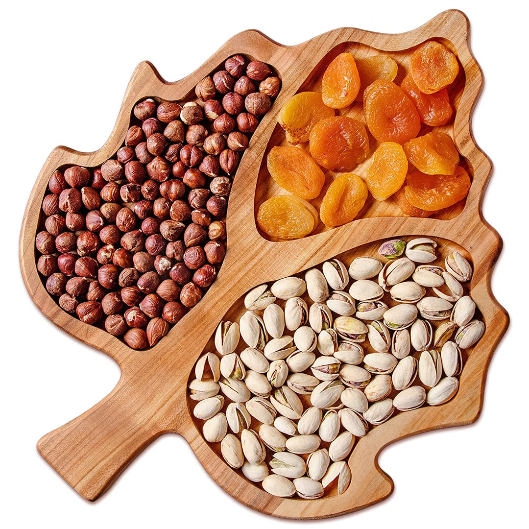 Maple Leaf Dry Fruit Snack Solid Wood Kitchen Serving Tray | kitchen item | Waseeh Pakistan