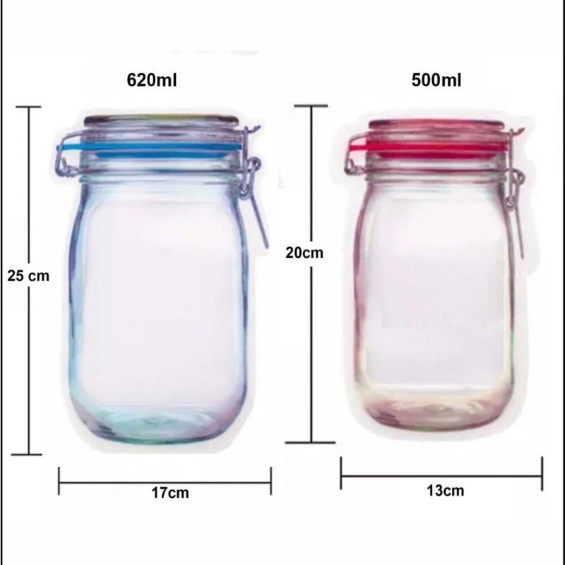 Mason jar Food Storage Bags (Pack of 3) | kitchen item | Waseeh Pakistan