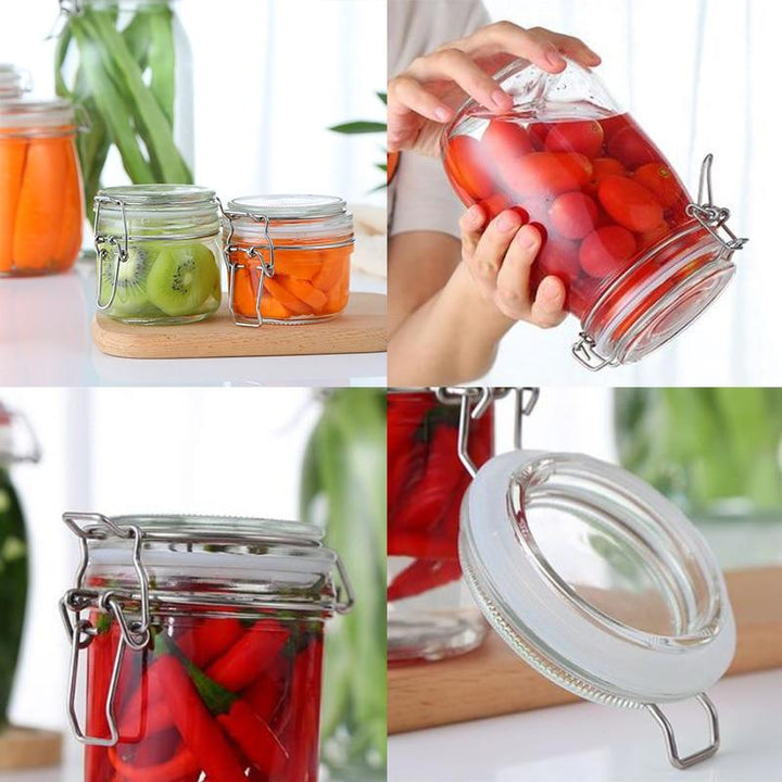 Mason Transparent Glass Jar with Lids | kitchen item | Waseeh Pakistan