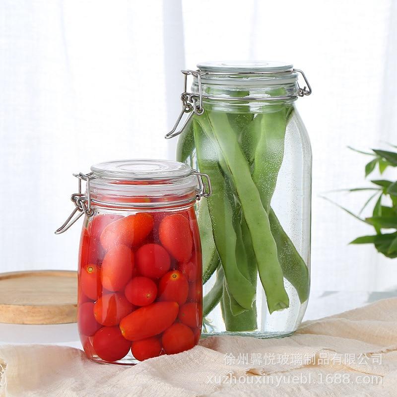 Mason Transparent Glass Jar with Lids | kitchen item | Waseeh Pakistan