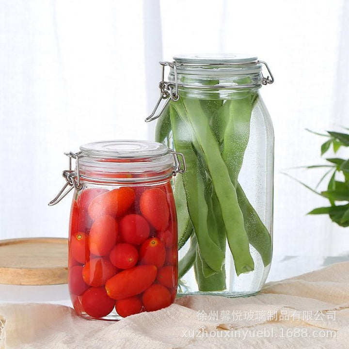 Mason Transparent Glass Jar with Lids | kitchen item | Waseeh Pakistan