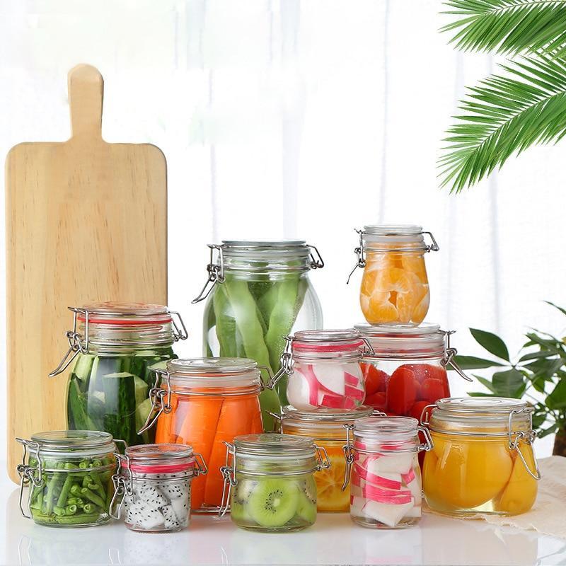 Mason Transparent Glass Jar with Lids | kitchen item | Waseeh Pakistan
