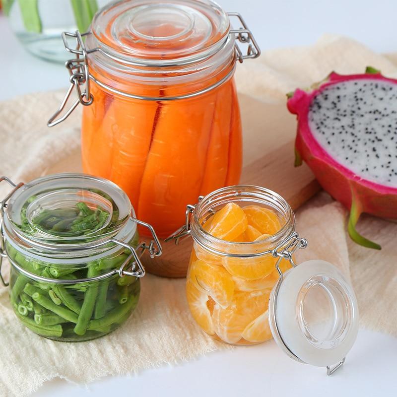 Mason Transparent Glass Jar with Lids | kitchen item | Waseeh Pakistan