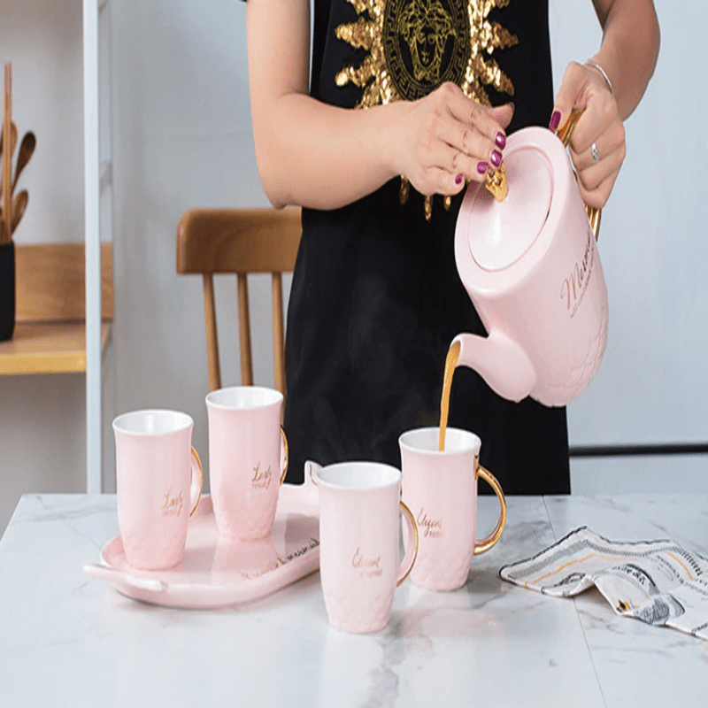 Mermaid Ceramic Teapot Set | kitchen item | Waseeh Pakistan