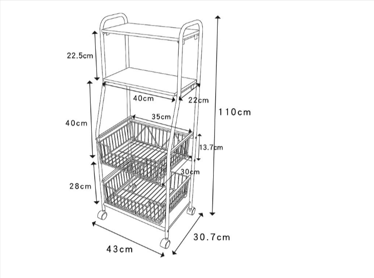 Metal Bender Kitchen Organizer U-Rack | Furniture | Waseeh Pakistan