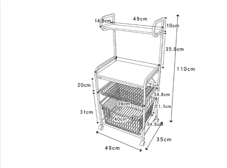 Metal Bender Kitchen Organizer U-Rack | Furniture | Waseeh Pakistan
