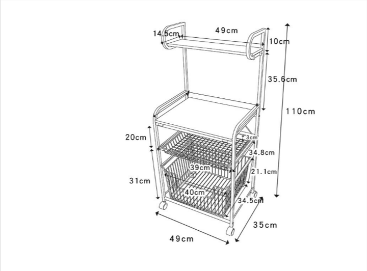Metal Bender Kitchen Organizer U-Rack | Furniture | Waseeh Pakistan