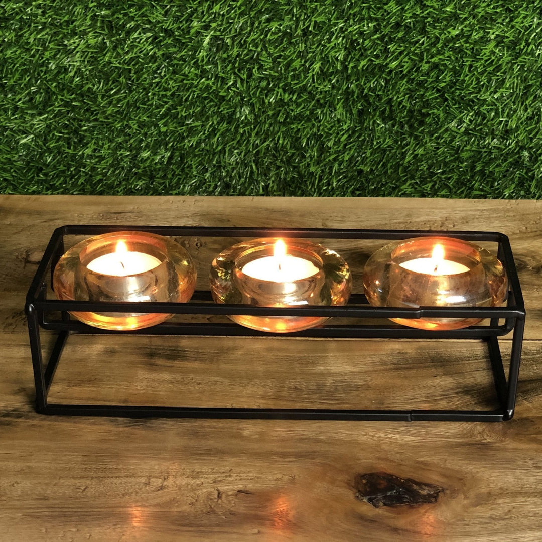 Metal Candle Stand with Glass Pot | Home Décor | Waseeh Pakistan