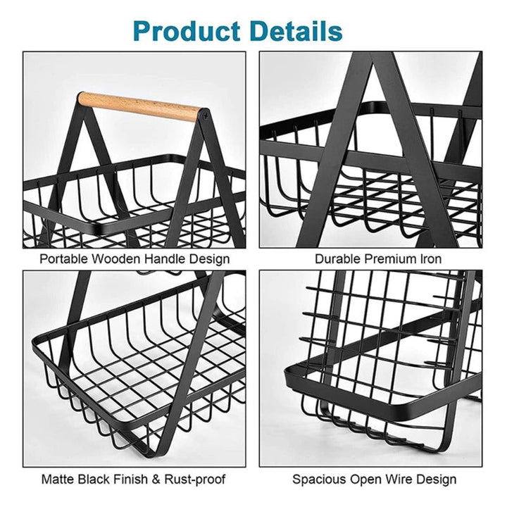 Metal Fruit Basket (2 Tier) | kitchen item | Waseeh Pakistan