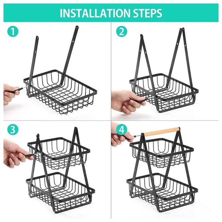 Metal Fruit Basket (2 Tier) | kitchen item | Waseeh Pakistan