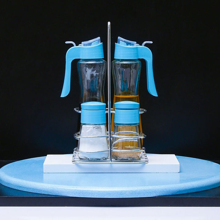 Metal Oil &amp; Table Salt Pepper (Set of 4) | kitchen item | Waseeh Pakistan