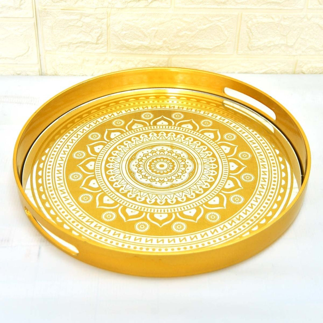 Metallic Decoration Serving Tray | Home Décor | Waseeh Pakistan