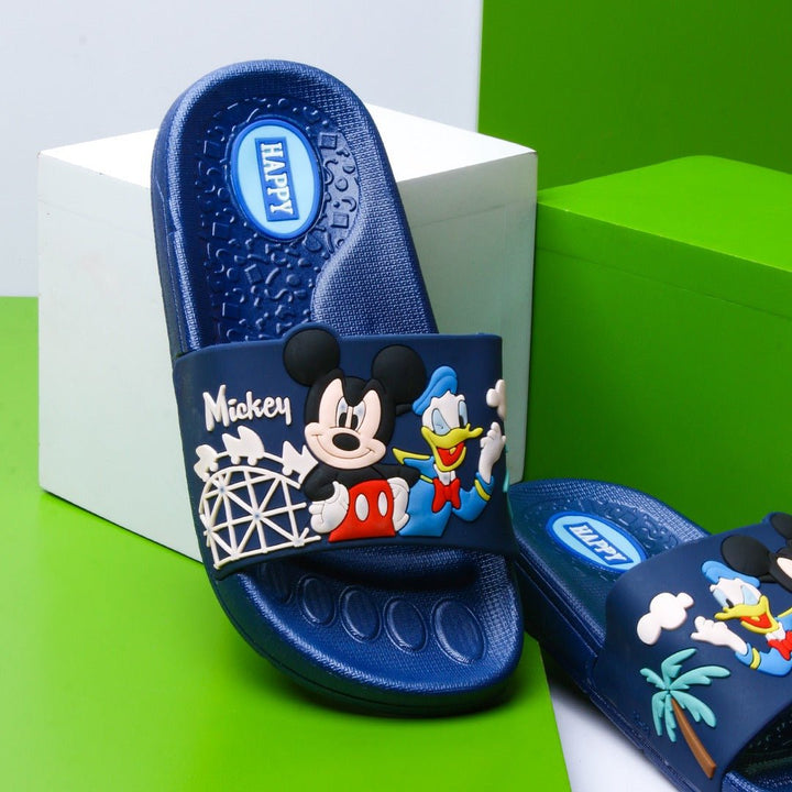 Mickey &amp; Chik Kids Slippers (Dark Blue) | Fashion Point | Waseeh Pakistan