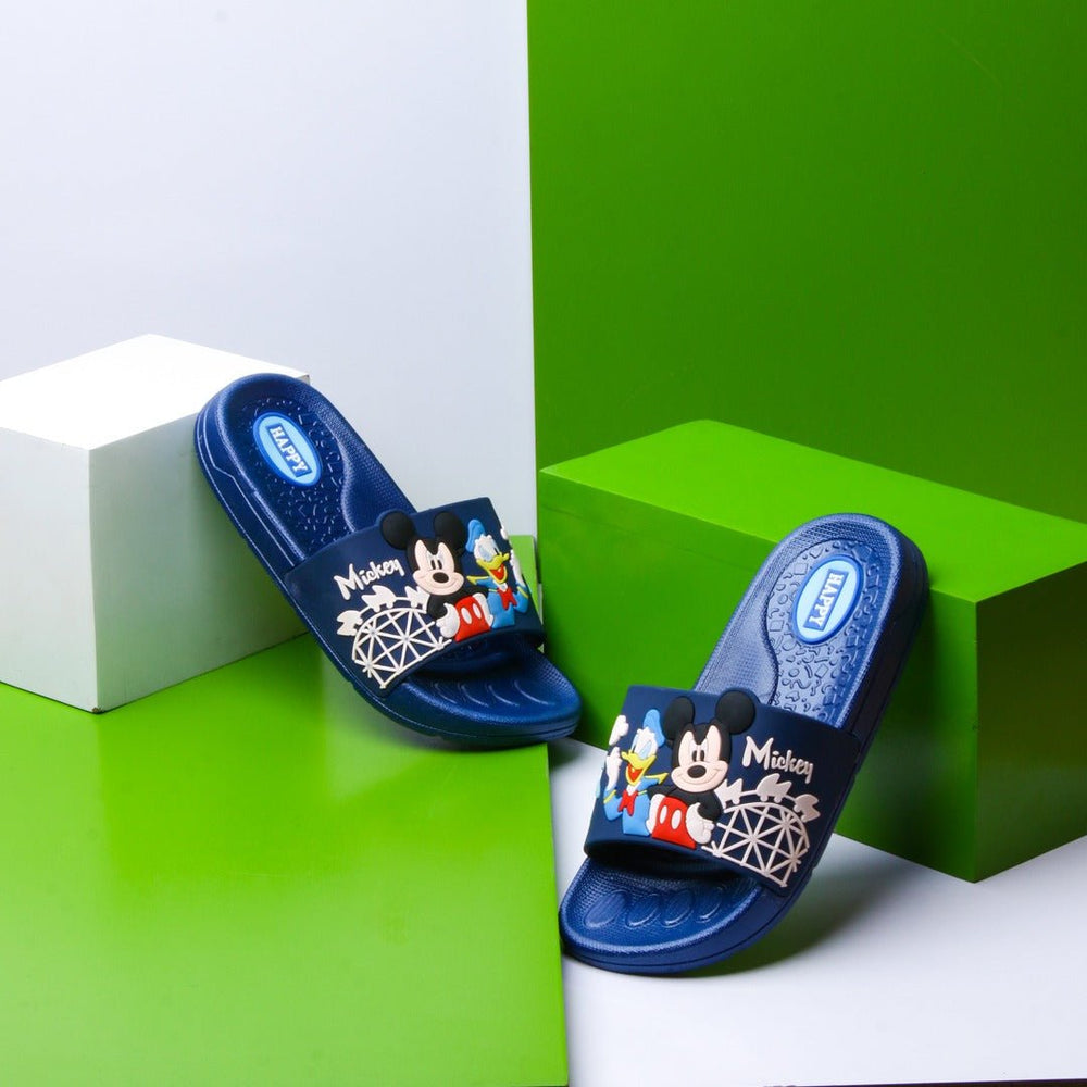 Mickey & Chik Kids Slippers (Dark Blue) | Fashion Point | Waseeh Pakistan