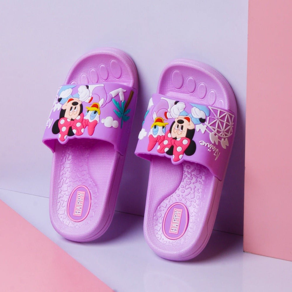 Mickey & Chik Kids Slippers (Purple) | Not Sale FB | Waseeh Pakistan
