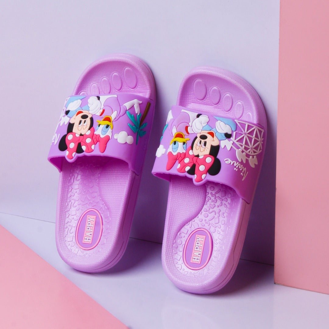 Mickey &amp; Chik Kids Slippers (Purple) | Not Sale FB | Waseeh Pakistan