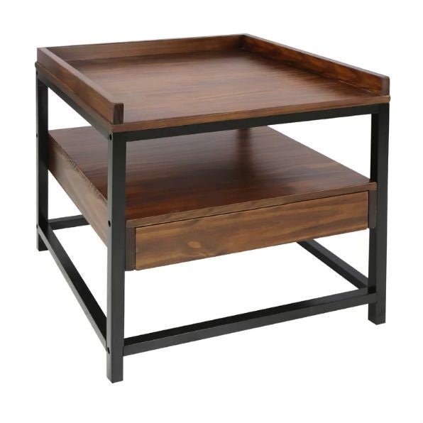 Mocha Lounge Living Bedroom End Side Drawer Table | Not Sale FB | Waseeh Pakistan