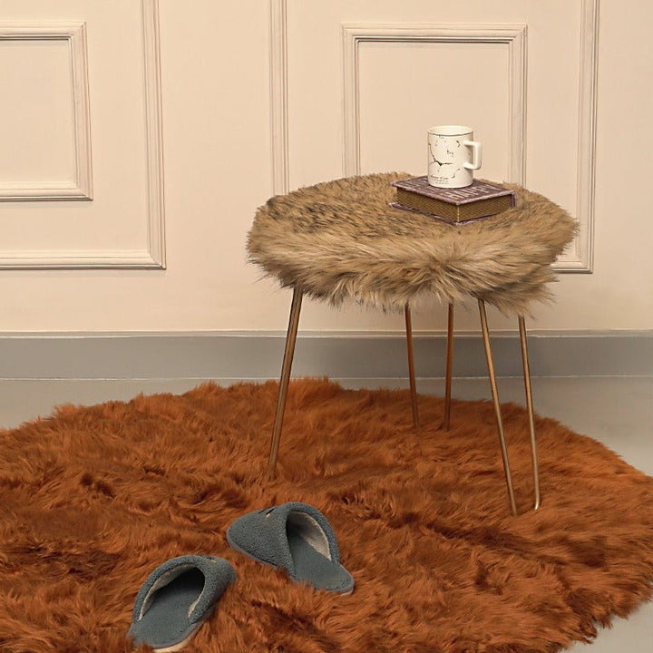Modern Faux Fur Foot Rest Stool | Furniture | Waseeh Pakistan