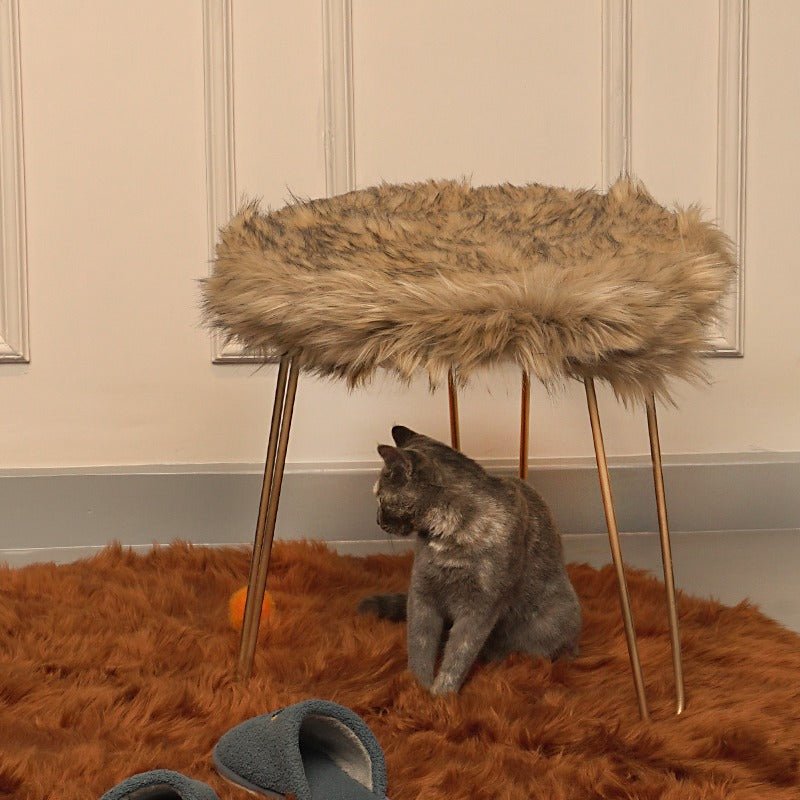 Modern Faux Fur Foot Rest Stool | Furniture | Waseeh Pakistan