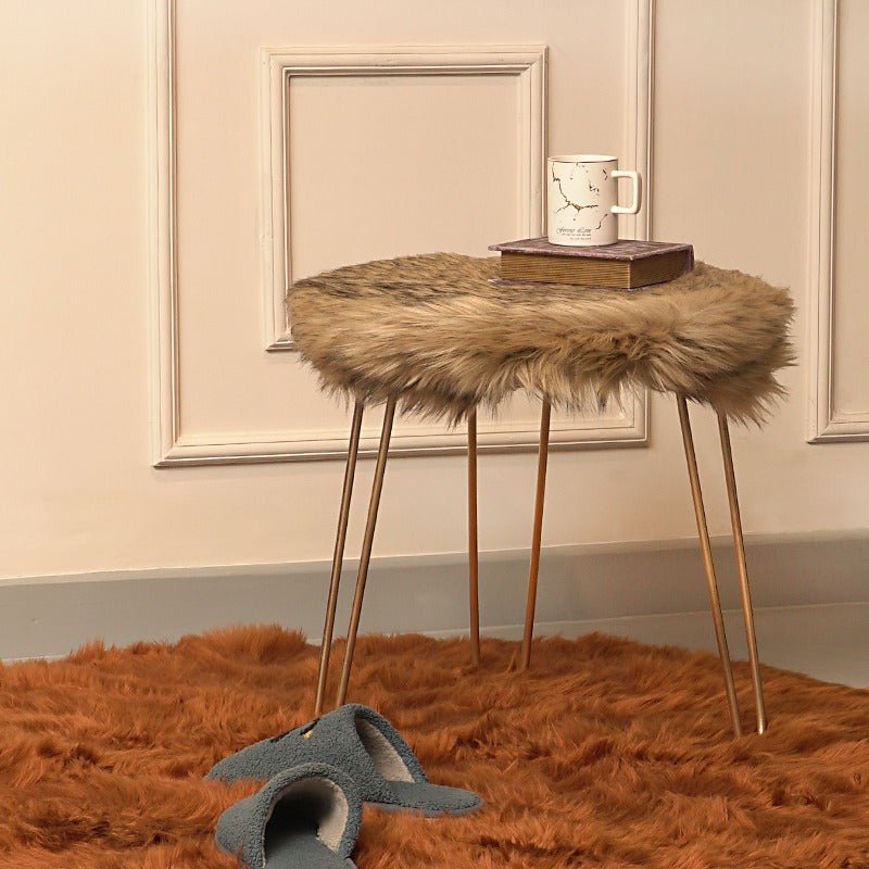 Modern Faux Fur Foot Rest Stool | Furniture | Waseeh Pakistan