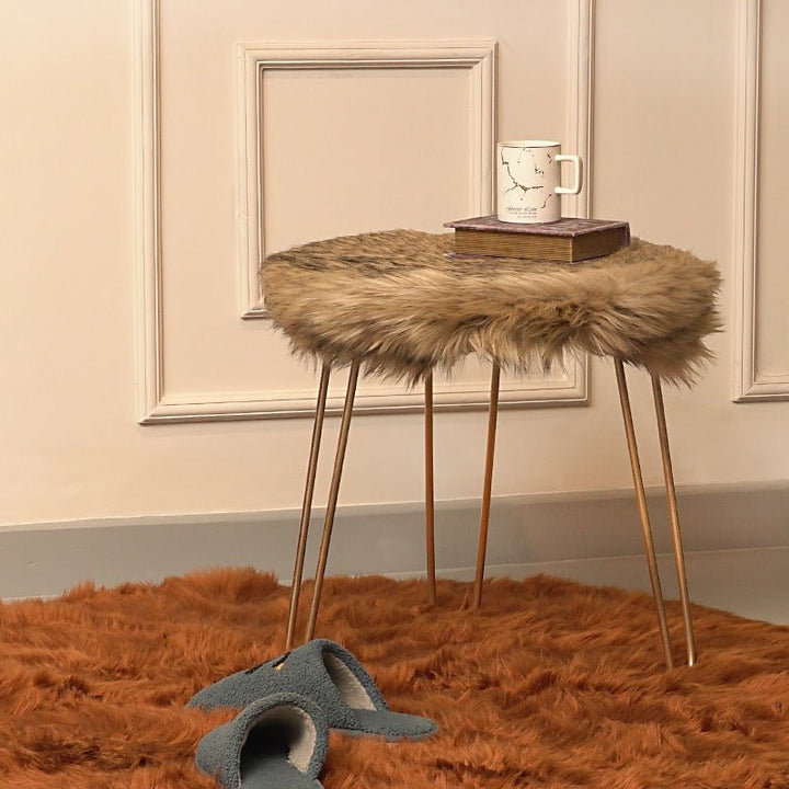 Modern Faux Fur Foot Rest Stool | Furniture | Waseeh Pakistan