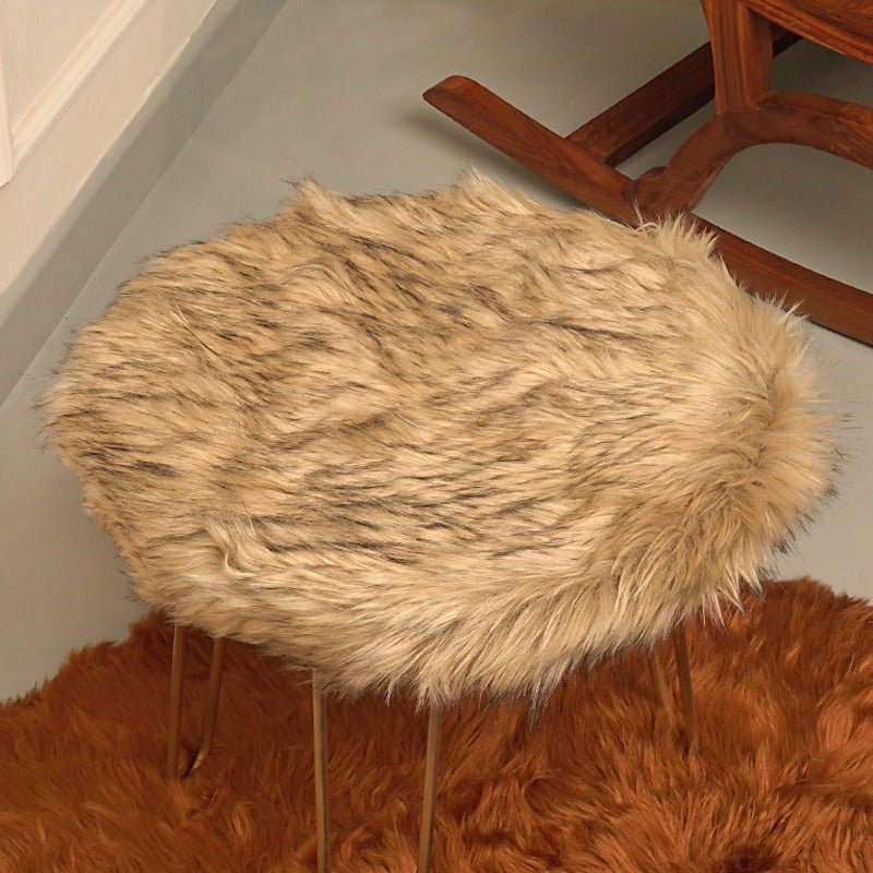 Modern Faux Fur Foot Rest Stool | Furniture | Waseeh Pakistan