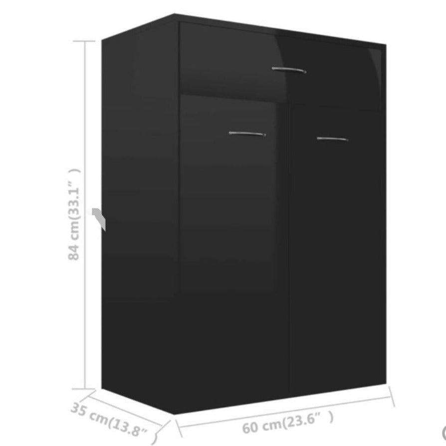 Modern Glossy Shoe Cabinet Organizer Rack | Furniture | Waseeh Pakistan