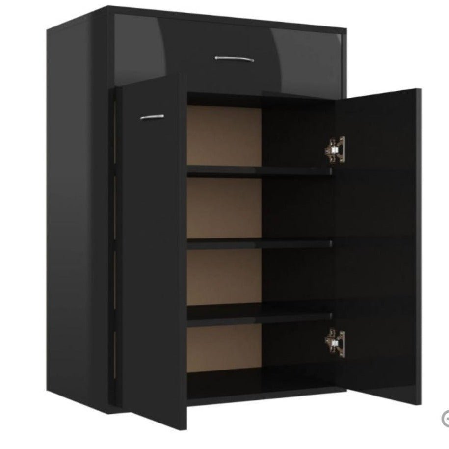 Modern Glossy Shoe Cabinet Organizer Rack | Furniture | Waseeh Pakistan