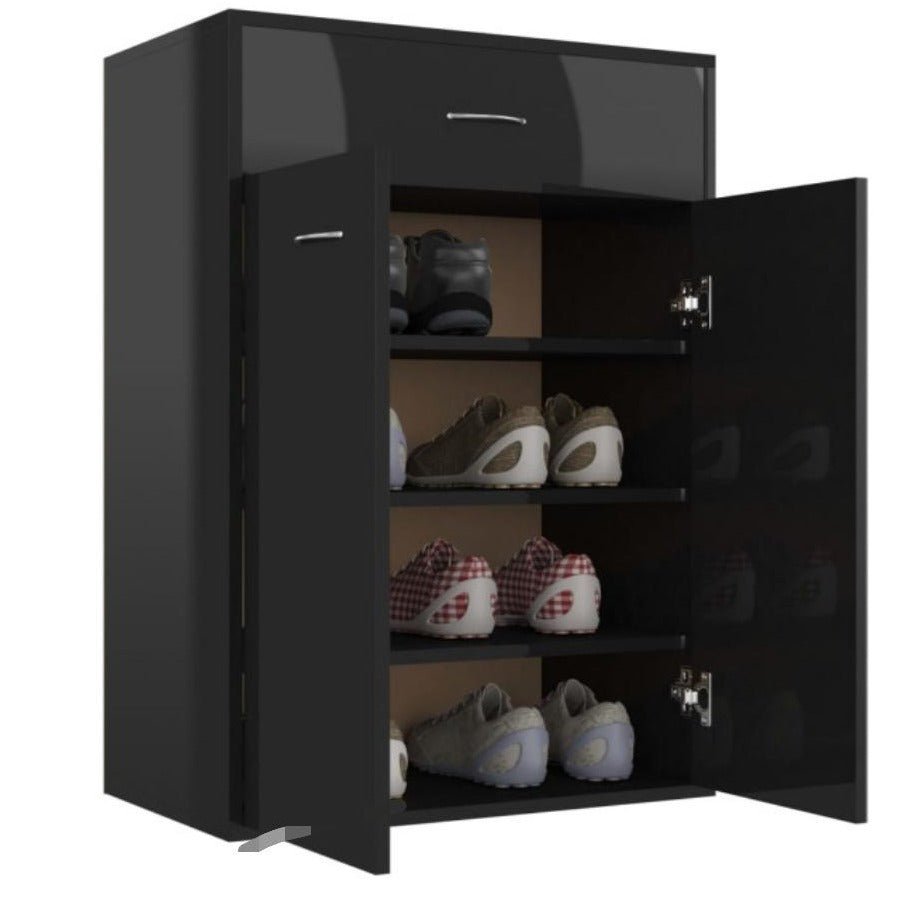 Modern Glossy Shoe Cabinet Organizer Rack | Furniture | Waseeh Pakistan