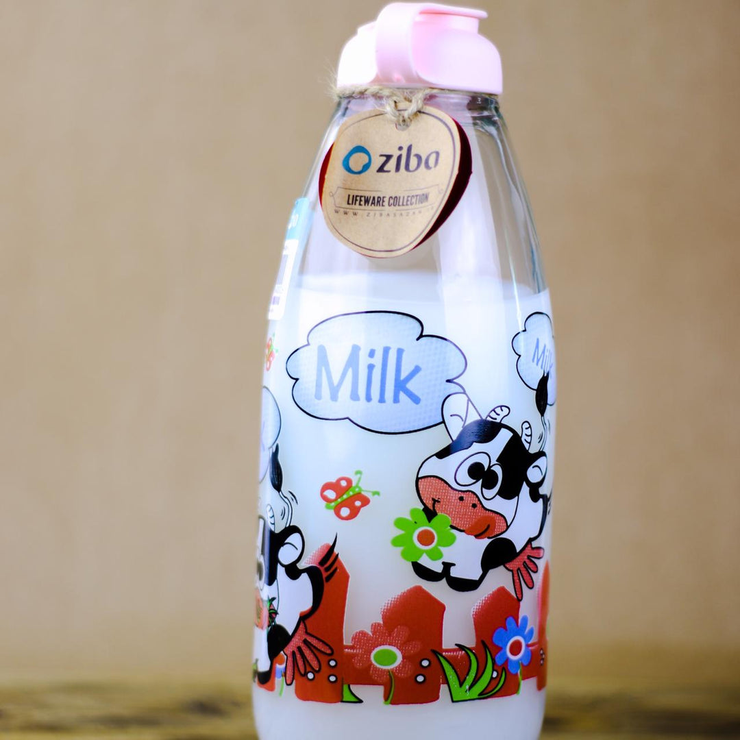 Moo Milk glass bottle | kitchen item | Waseeh Pakistan