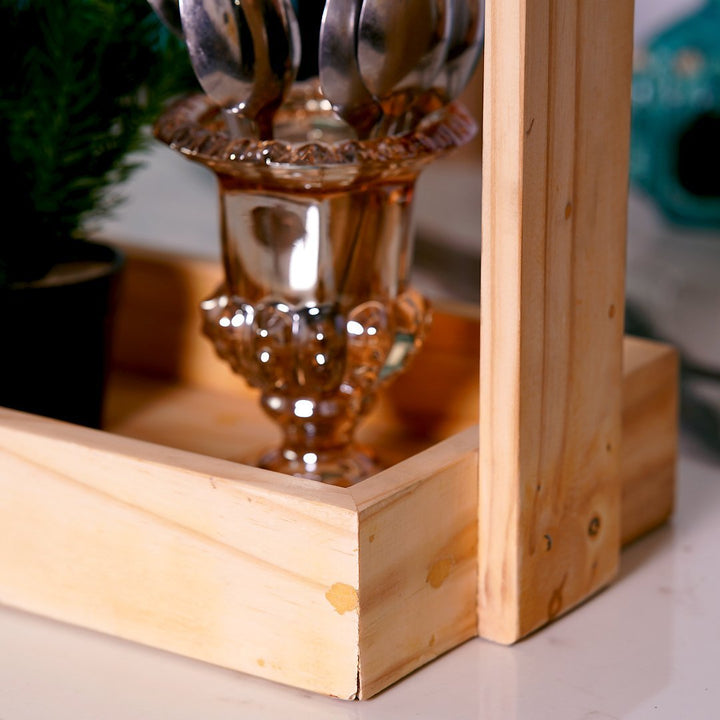 Motley Wooden Serving Tray Container | kitchen item | Waseeh Pakistan