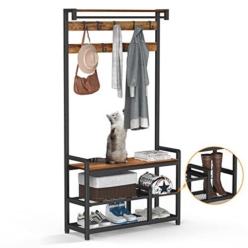 Mr. IronStone Entryway Living Lounge Bedroom Coat Hanging Shoes Organizer Storage Rack | Furniture | Waseeh Pakistan