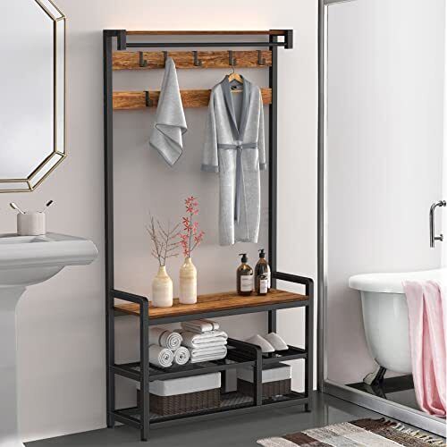 Mr. IronStone Entryway Living Lounge Bedroom Coat Hanging Shoes Organizer Storage Rack | Furniture | Waseeh Pakistan