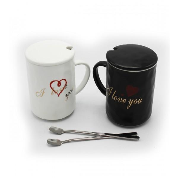 Mug Pair - I love you | kitchen item | Waseeh Pakistan