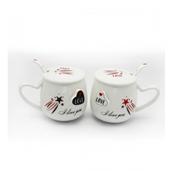 Mug Pair- Love | kitchen item | Waseeh Pakistan