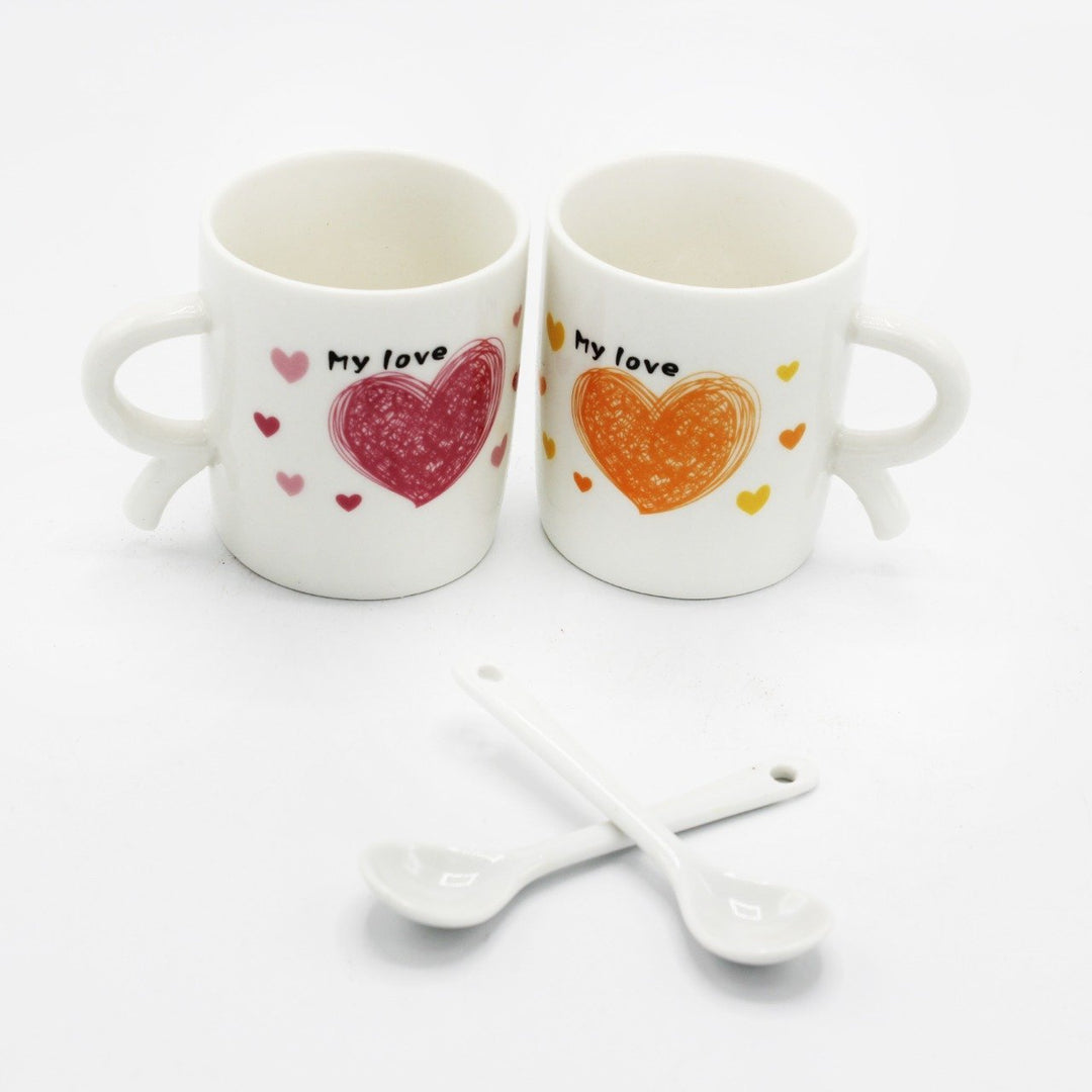 Mug Pair - My Love - Small | kitchen item | Waseeh Pakistan