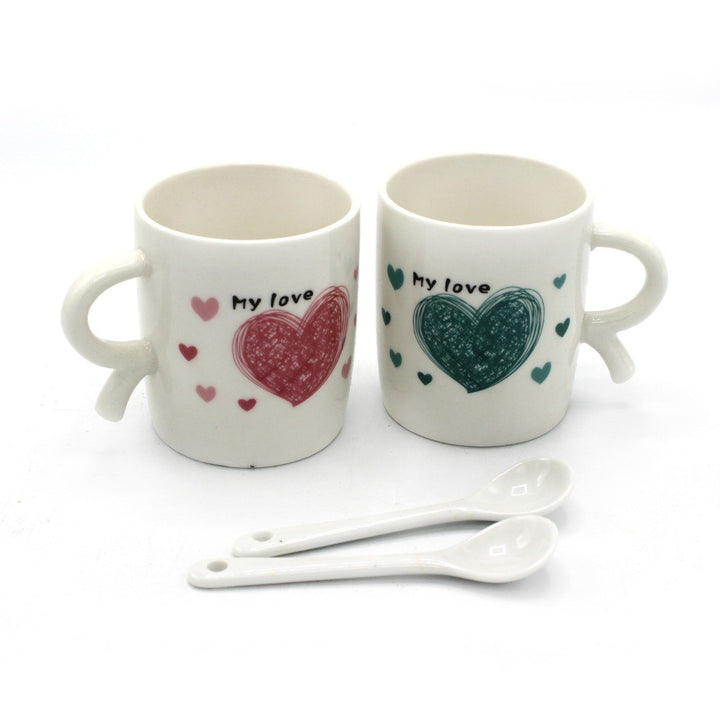 Mug Pair - My Love - Small | kitchen item | Waseeh Pakistan