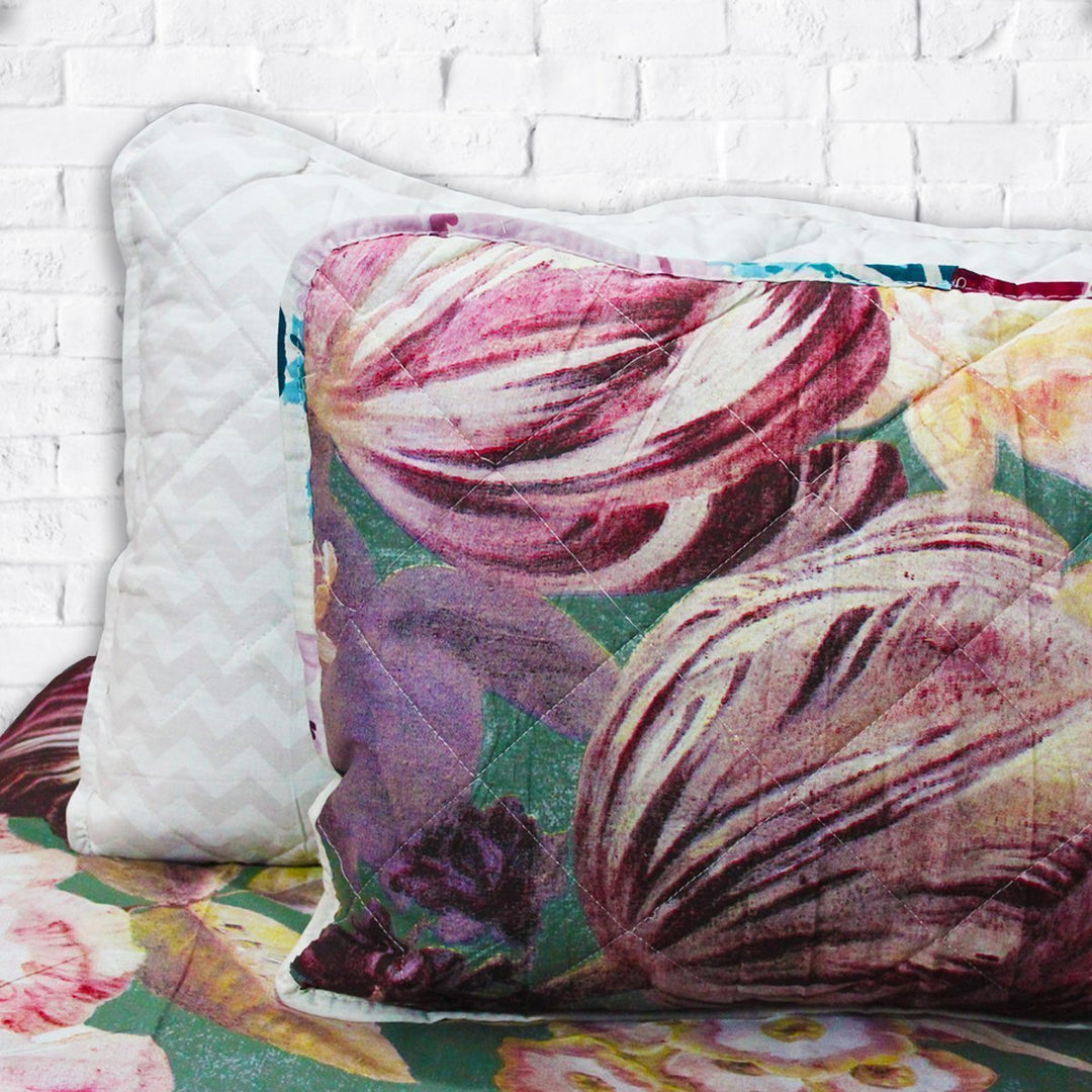 Multi Colored Floral Bed Spread (Comforter Set) | Home Décor | Waseeh Pakistan