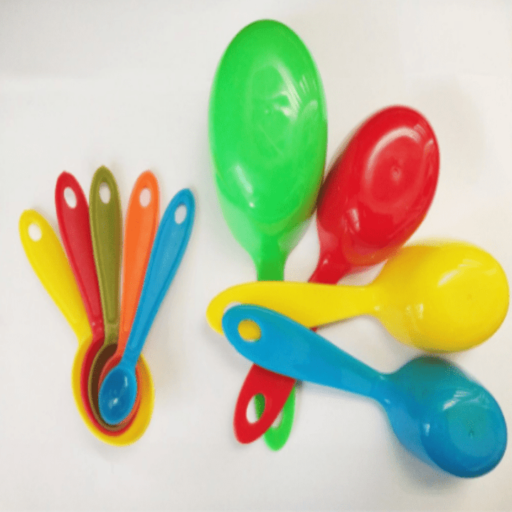 Multi-Colored Measuring Cups and Spoons (9 pcs) | kitchen item | Waseeh Pakistan