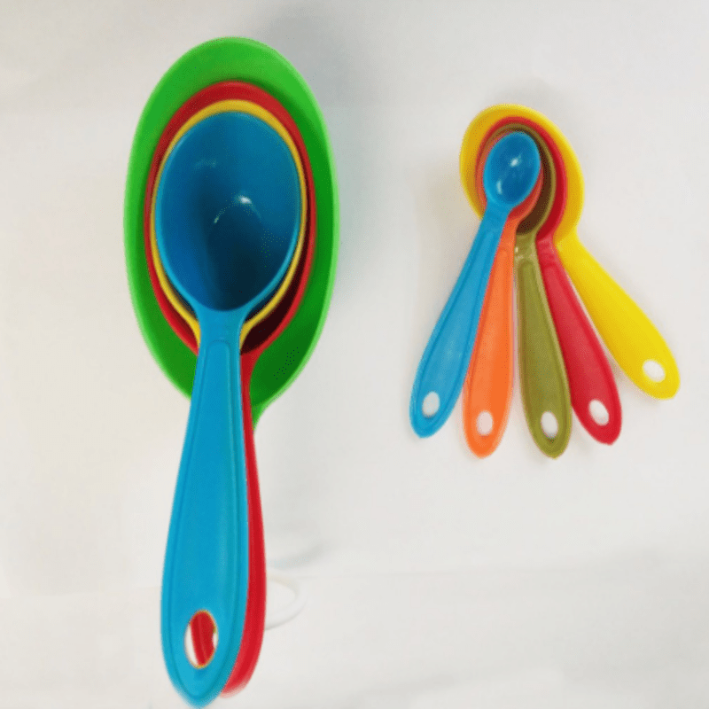 Multi-Colored Measuring Cups and Spoons (9 pcs) | kitchen item | Waseeh Pakistan