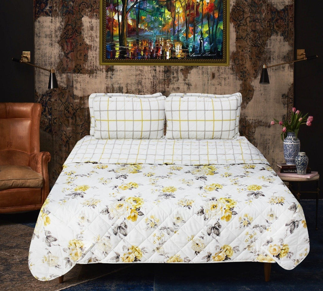Multi Floral - Bed Spread Set - 6 Pieces | Home Décor | Waseeh Pakistan