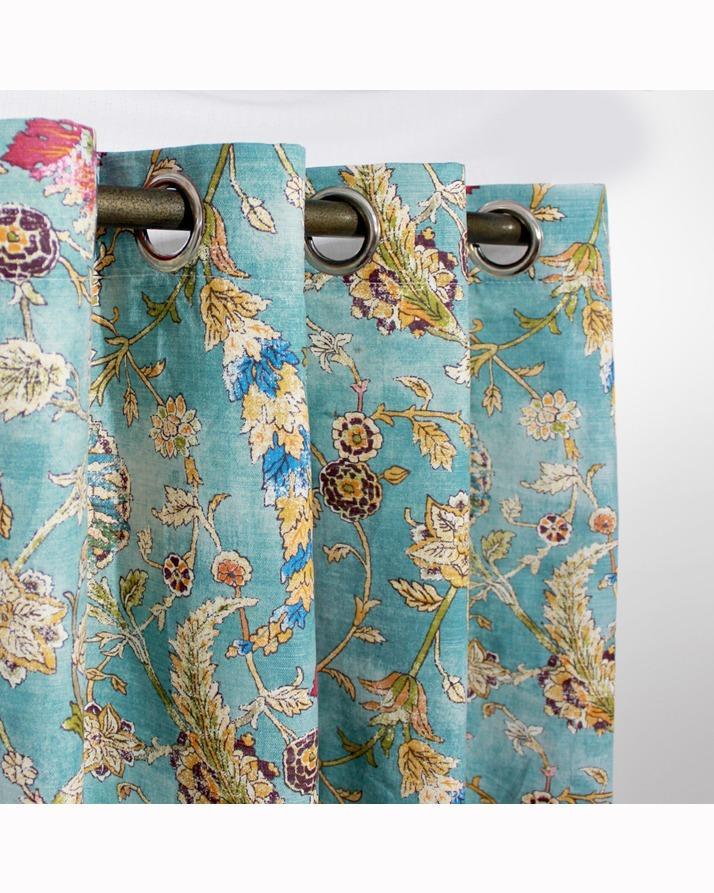 Multi Floral Design - Single Panel With Linning - 50" x 97" | Home Décor | Waseeh Pakistan