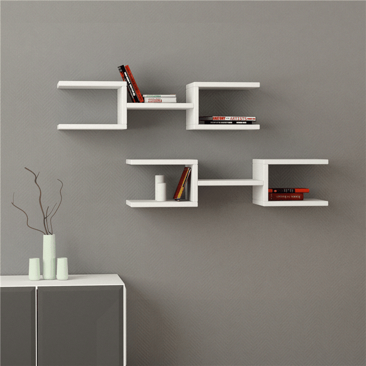 Multi Hype Living Lounge Drawing Room Floating Shelve Decor (Set of 2) | Furniture | Waseeh Pakistan
