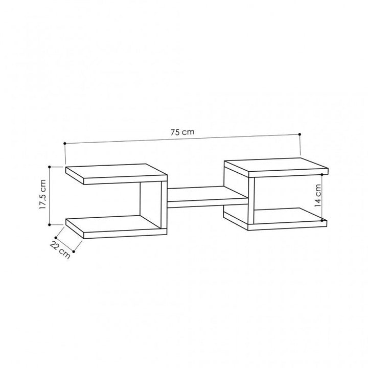 Multi Hype Living Lounge Drawing Room Floating Shelve Decor (Set of 2) | Furniture | Waseeh Pakistan